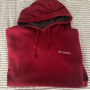 Columbia Red Sweatshirt Hoodie Mens Large